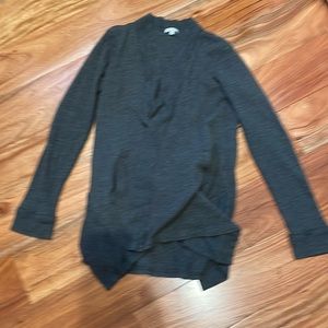 Charcoal, gray Splendid thermal wraparound cardigan, sweater, size small